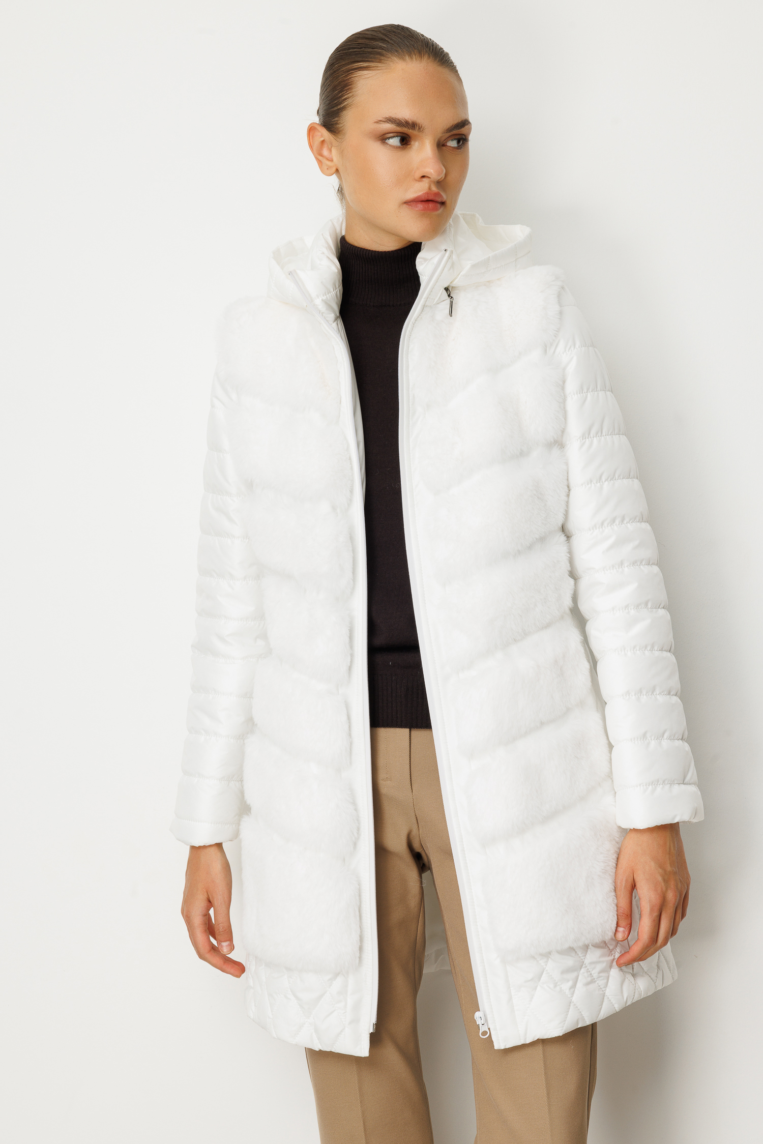 Trenç Suni Kürklü Kapitone Kaban 5427