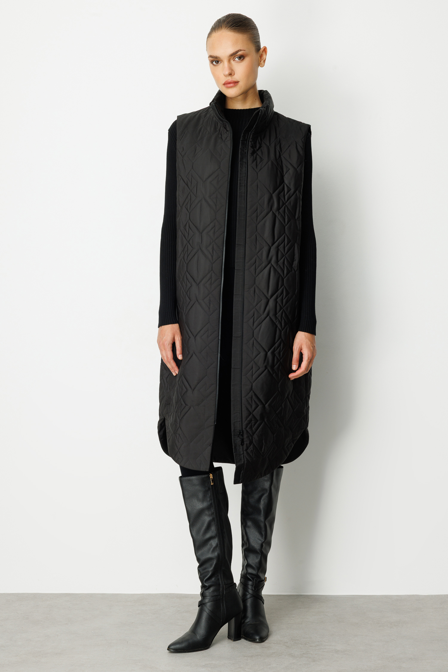 Trenç Uzun Kapitone Yelek 5920